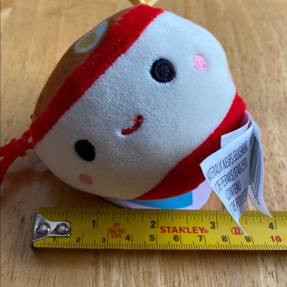 BNWT Squishmallow 3.5” Raisy The Ramen Clip Food Squad Noodles HTF Keychain - Picture 5 of 5
